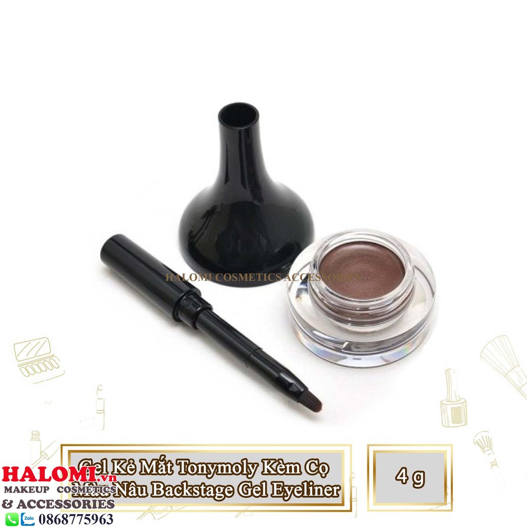 Kẻ mắt dạng gel Tonymoly Backstage Gel Eyeliner cao cấp chuyên dùng cho makeup kẻ mắt _ HALOMI