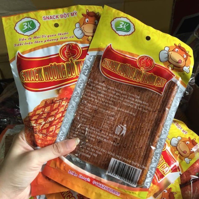 combor 2 gói snack hương bò thơm cay