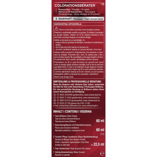Thuốc nhuộm tóc Schwarzkopf Brillance 888 _ Màu tím tối | BigBuy360 - bigbuy360.vn