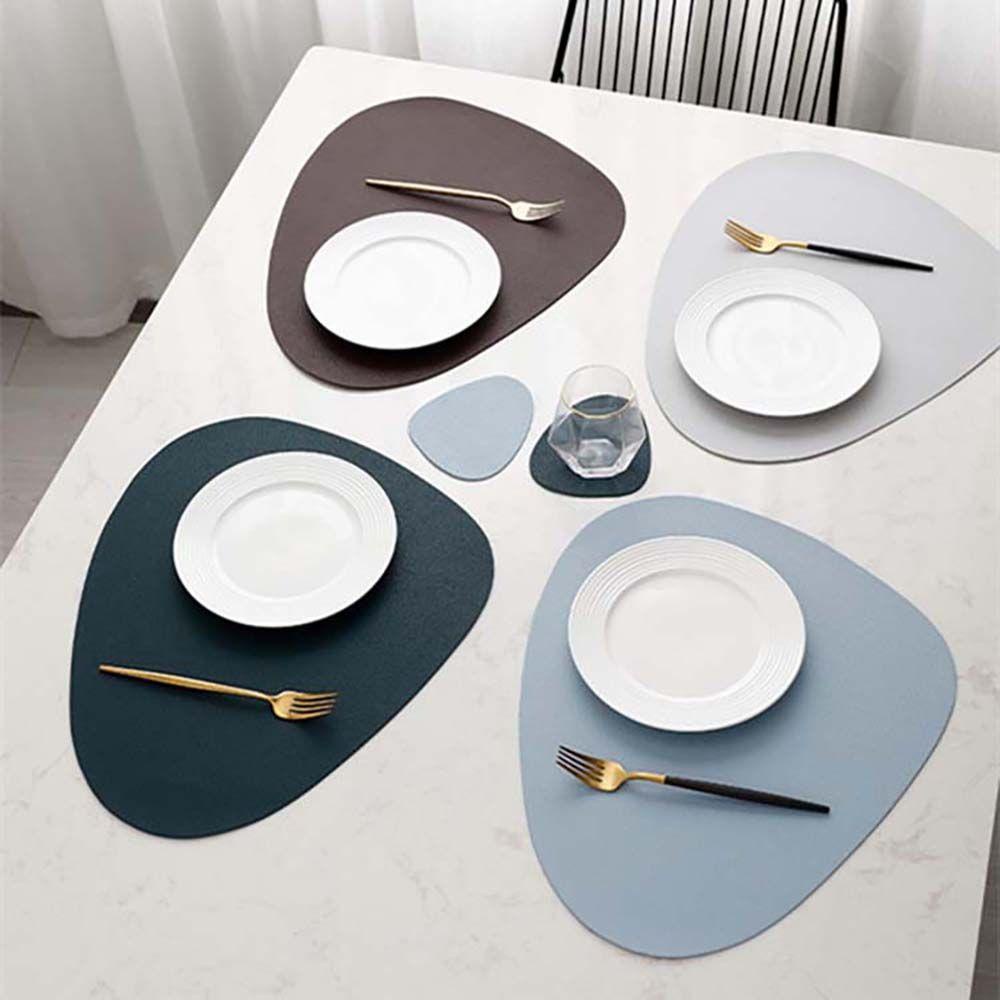 Tấm Lót Bàn Ăn Bằng Da PU Mềm Cách Nhiệt Chống Thấm Nước Tiện Dụng