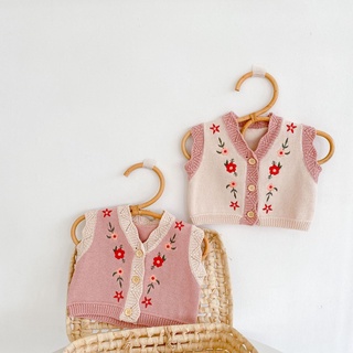 Áo Khoác Cardigan Cotton Thêu Họa Tiết Mùa Thu 2021 Dễ Phối Đồ Cho Bé Gái