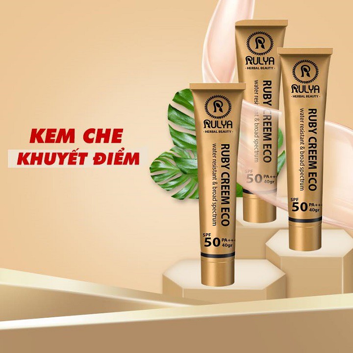 Kem che khuyết điểm [FREESHIP] Kem che khuyết điểm Rulya Suncreen Eco độ che phủ cao không