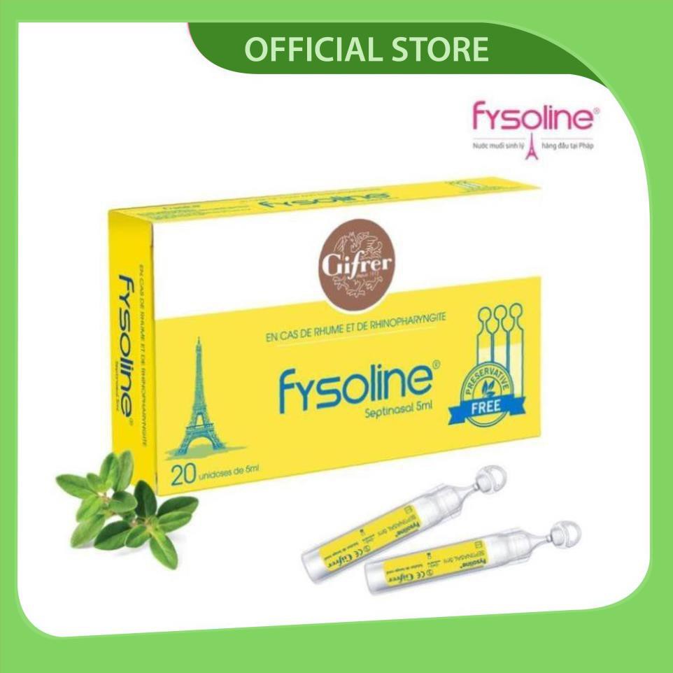 Fysoline - Nước muối sinh lý Kháng khuẩn Pháp  - Hỗ trợ nghẹt mũi, viêm mũi, sổ mũi