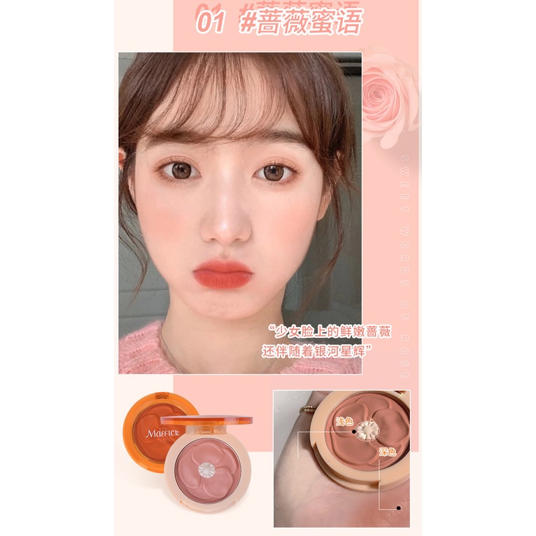 Phấn má hồng hai màu MAFFICK Flower Warm [Có sẵn - Giao nhanh]