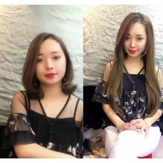 Tóc giả kẹp nửa đầu chữ U cúp đuôi