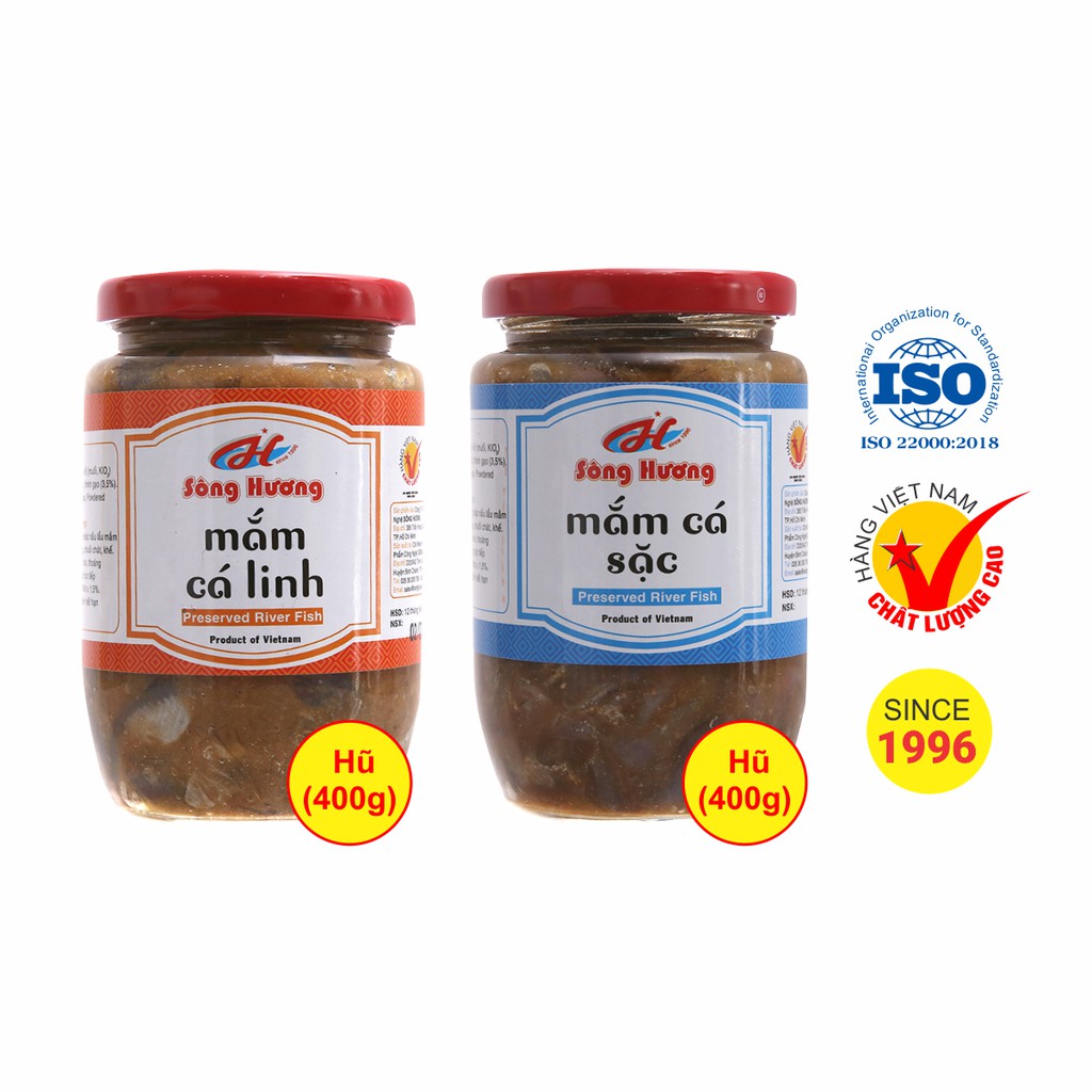 Combo 1 Hũ Mắm Cá Linh 400g + 1 Hũ Mắm Cá Sặc 400g Sông Hương Foods - Ăn kèm cơm , bún , thịt luộc , giúp ăn ngon miệng | BigBuy360 - bigbuy360.vn