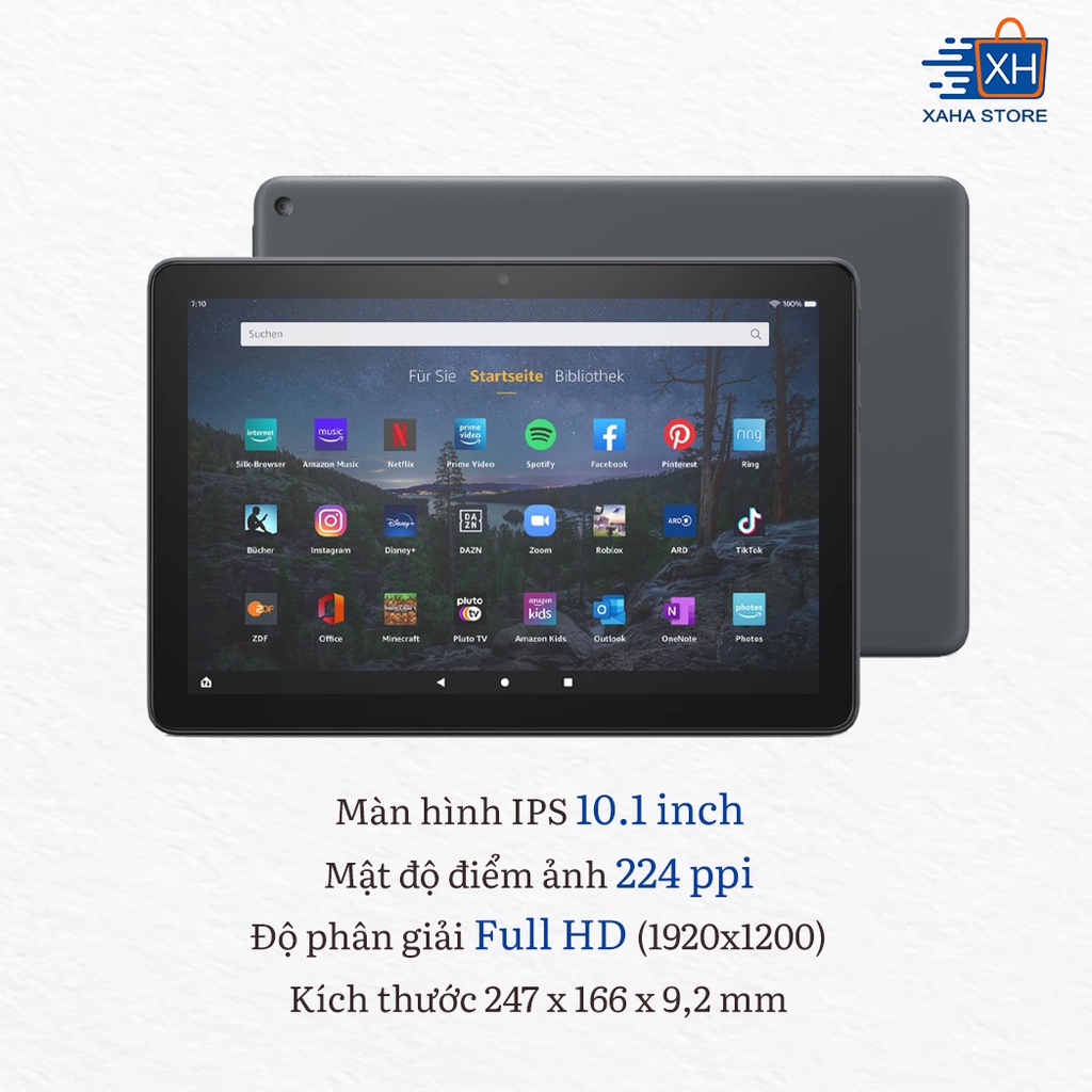 [Mã 151ELSALE1 giảm 5% đơn 3TR] Máy tính bảng Fire HD 10 Plus RAM 4GB 2021, chính hãng Amazon màu đen slate | BigBuy360 - bigbuy360.vn