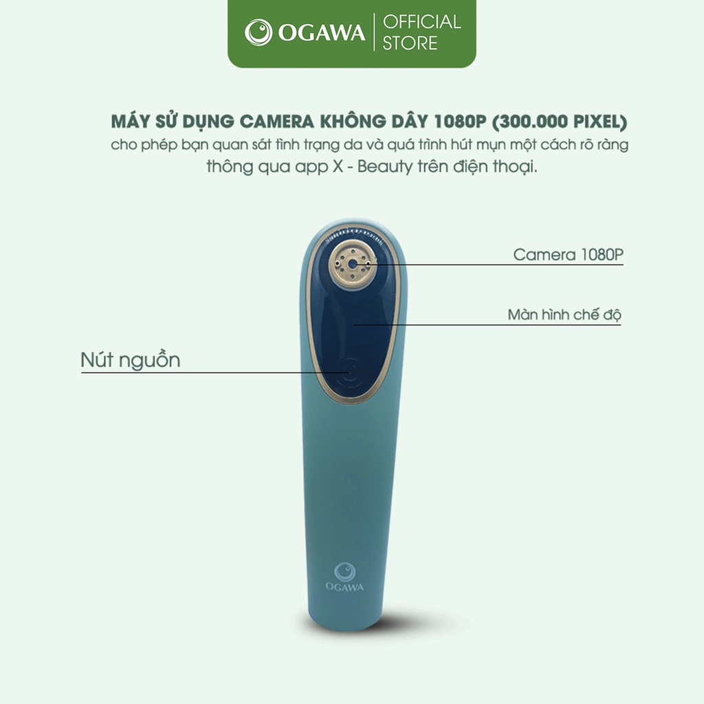 Máy hút mụn cá nhân OGAWA Blackhead removal - Loại bỏ mụn đầu đen và sợi bã nhờn