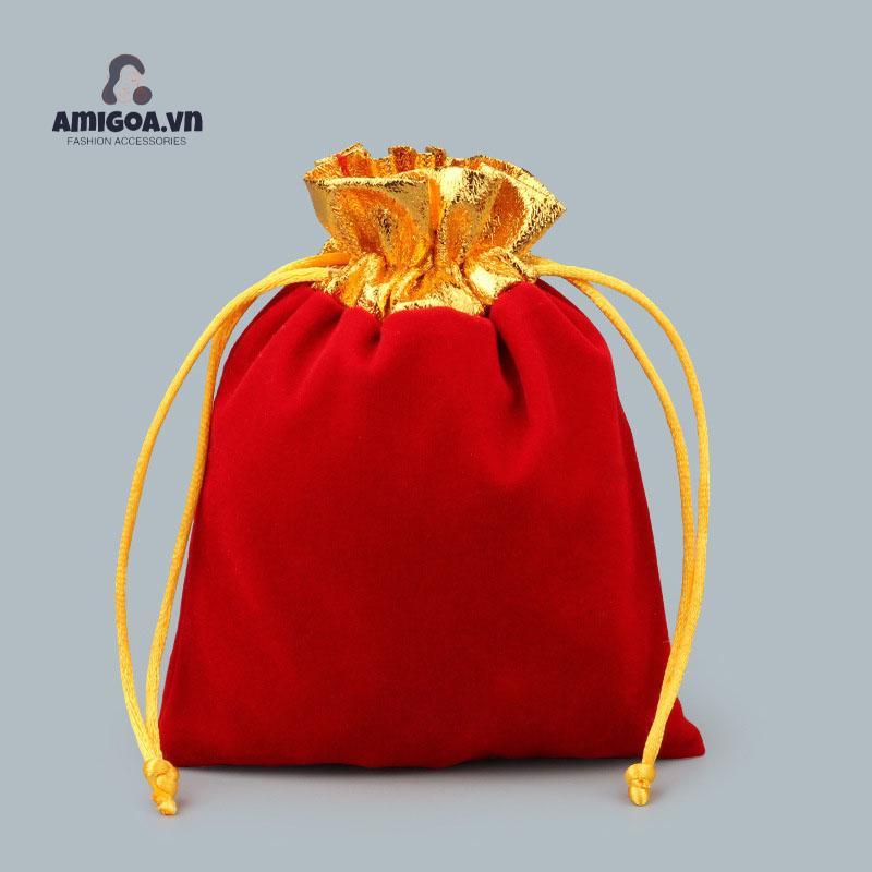 【amigoa.vn】Túi Nỉ Đựng Trang Sức In Họa Tiết Phnom Penh Dễ Thương Thích Hợp Với Mọi Loại Trang Sức