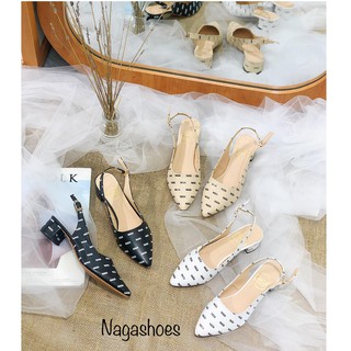 Giày cao gót hở gót nagashoes 3p nac124