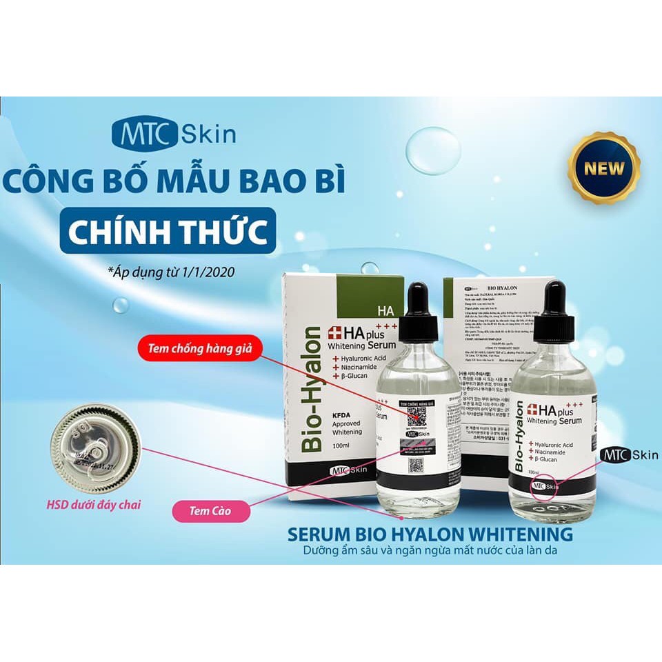 Serum HA 100ml dùng trong spa thẫm mỹ viện ( MTC )