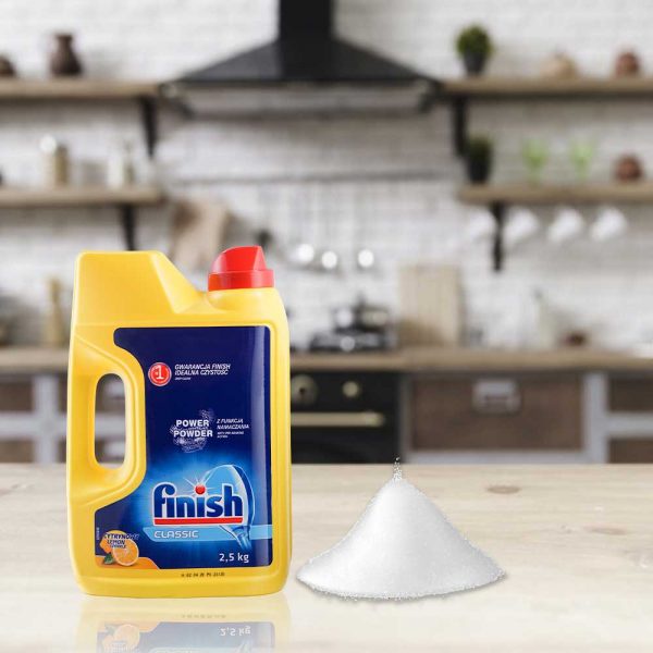 Bột rửa bát FINISH 2,5KG hương chanh, bột máy rửa bát nhập khẩu Đức.