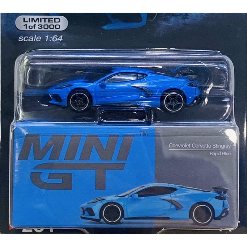 Hobby Store xe mô hình MiniGT Chevrolet Corvette Stingray Rapid Blue