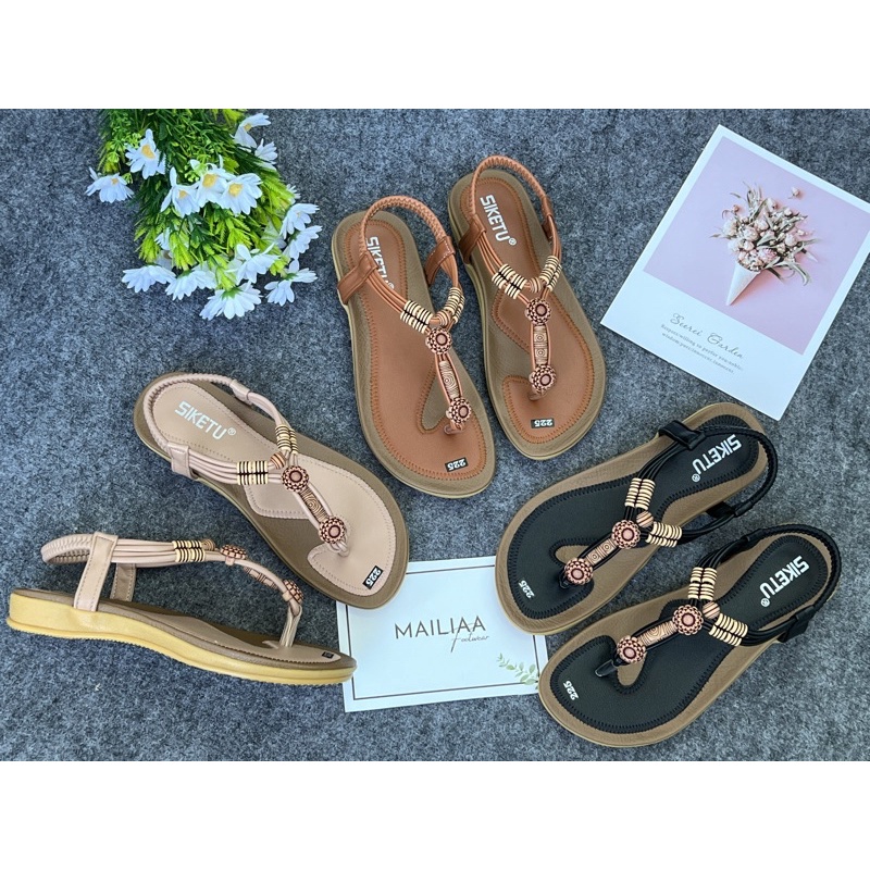 Sandal xỏ ngón MAILIAA quai thổ cẩm