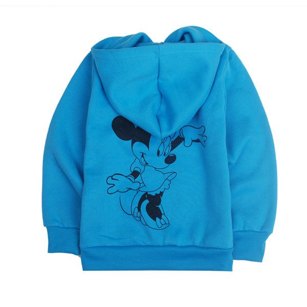 Áo Hoodie Tay Dài Lót Nhung Thời Trang Thu Đông Phong Cách Hàn Quốc Cho Bé