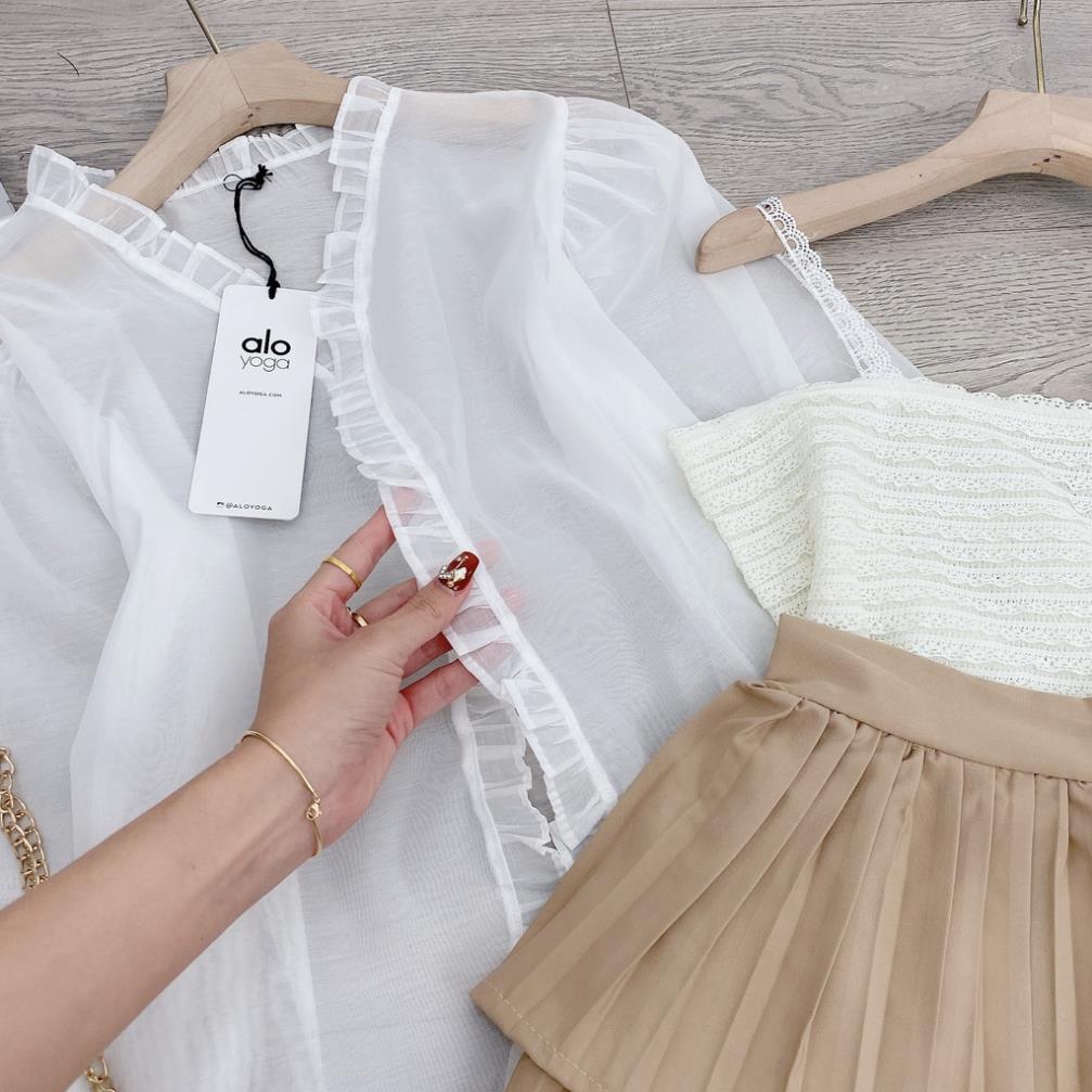 [ 𝐅𝐑𝐄𝐄 𝐒𝐇𝐈𝐏 ] SÉT REN BÈO 3 MÓN MIX CHÂN VÁY XẾP LI 3 TẦNG XINH XẮN