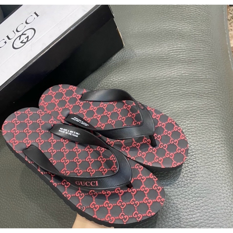 Dép tông GC đi biển thời trang nam đế cao su, Dép kẹp mùa hè phong cách trẻ trung cá tính có hoạ tiết btshop từ 40 - 46