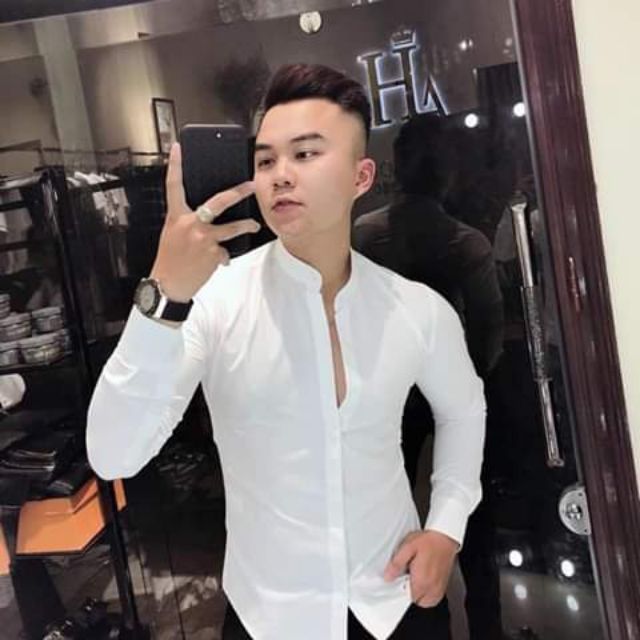 Áo sơ mi trắng nam maidung