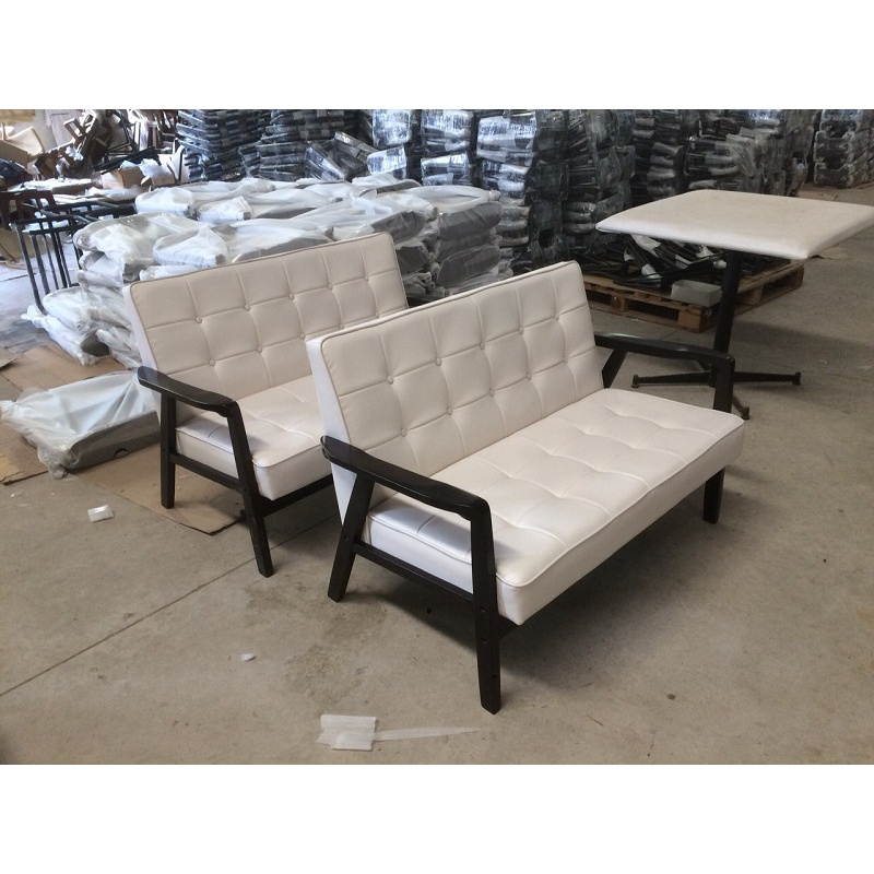 Ghế sofa đôi khung gỗ bọc simili / vải hw106 / hw104