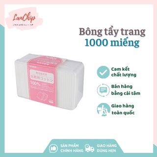 Bông tẩy trang Miniso mỏng tẩy trang chuyên dụng, đắp toner 1000 miếng