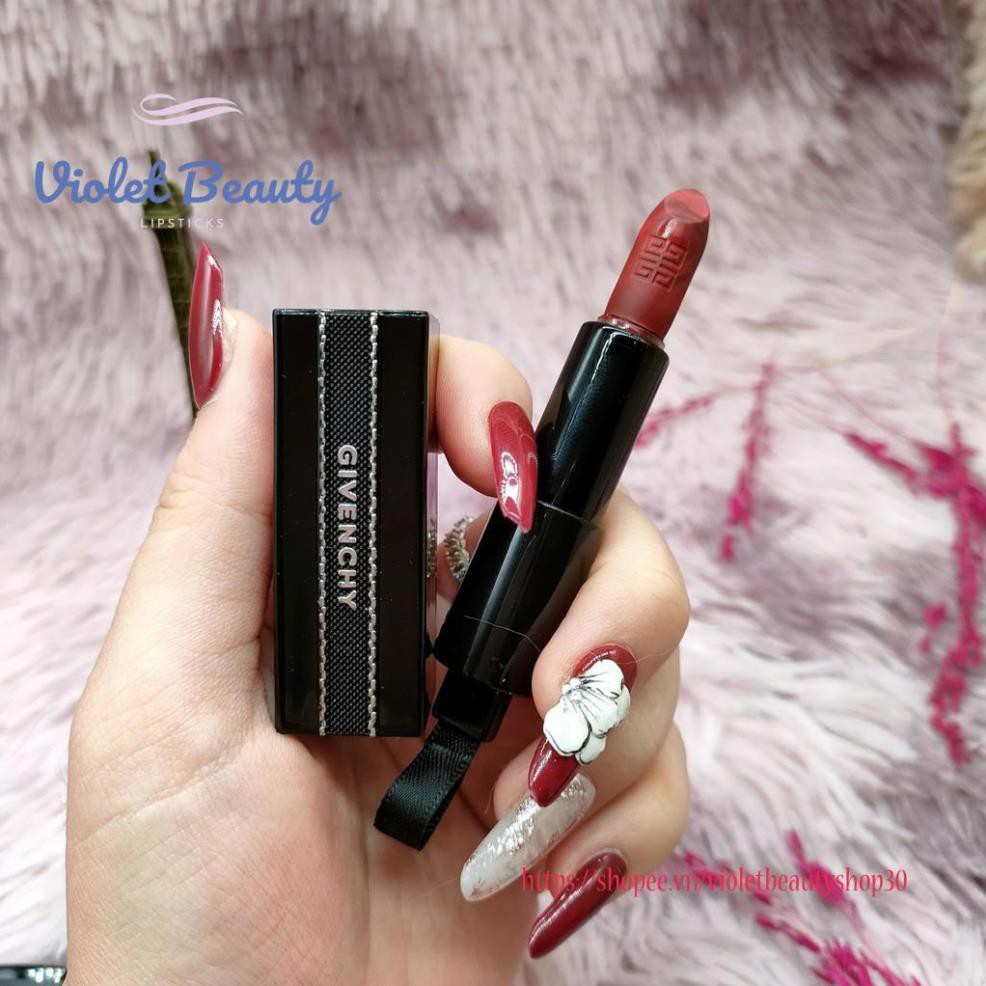 Son Givenchy Rouge Interdit Lipstick màu 25 Rouge Revelateur mini 1.5g