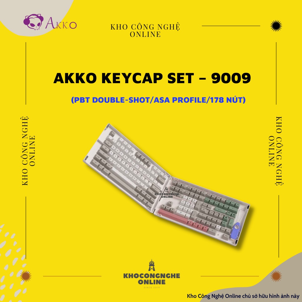 Bộ Keycap AKKO 9009 PBT Double-Shot (ASA profile / Cherry profile - 178/177 nút)