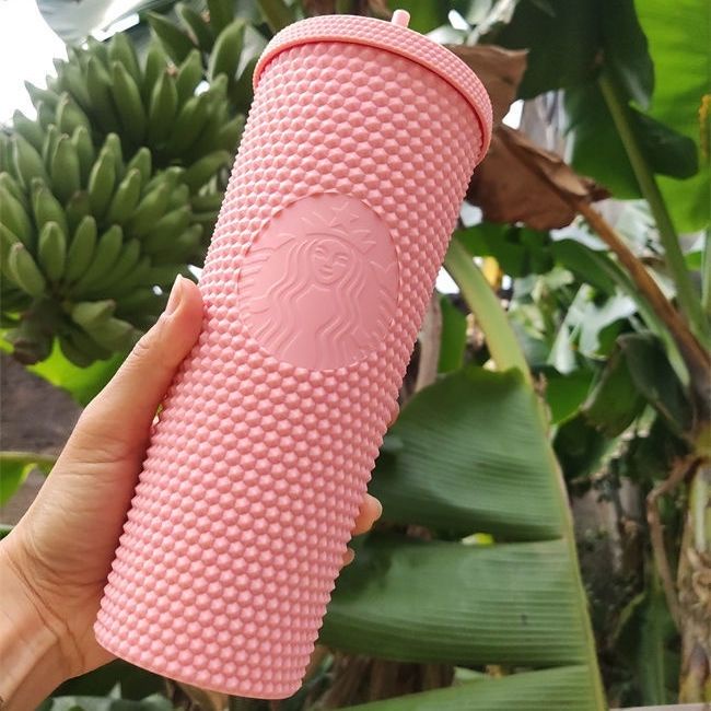 Cốc Uống Cà Phê Cách Nhiệt Họa Tiết Starbucks Màu Sắc Cầu Vồng Tươi Tắn Có Ống Hút Cho Nam Và Nữ 2022
