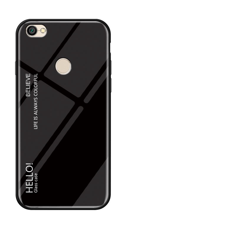 Ốp lưng điện thoại phối mặt kính cường lực dành cho Xiaomi Redmi Note 5A Prime