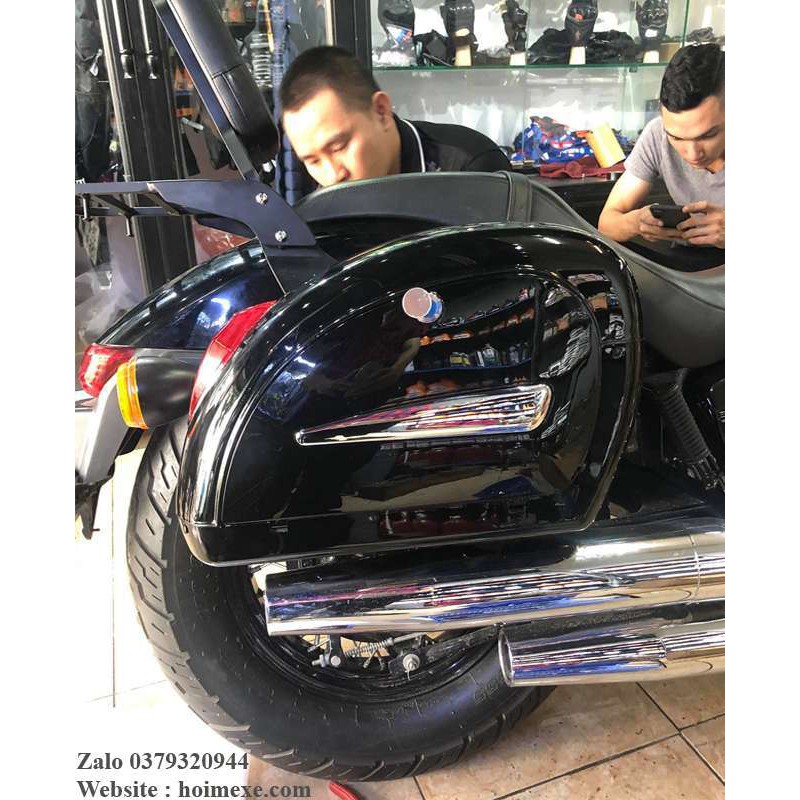 Cặp Thùng Hông Honda Steed 400-600 Rộng 13cm+Bộ Pass Ốc Vít