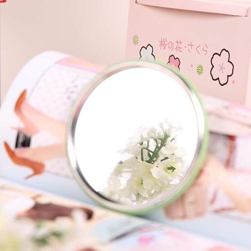 Gương Tròn Trang Điểm Mini Đáng Yêu Hàn Quốc Bỏ Túi, Gương Bé Nhỏ Cầm Tay Di Động