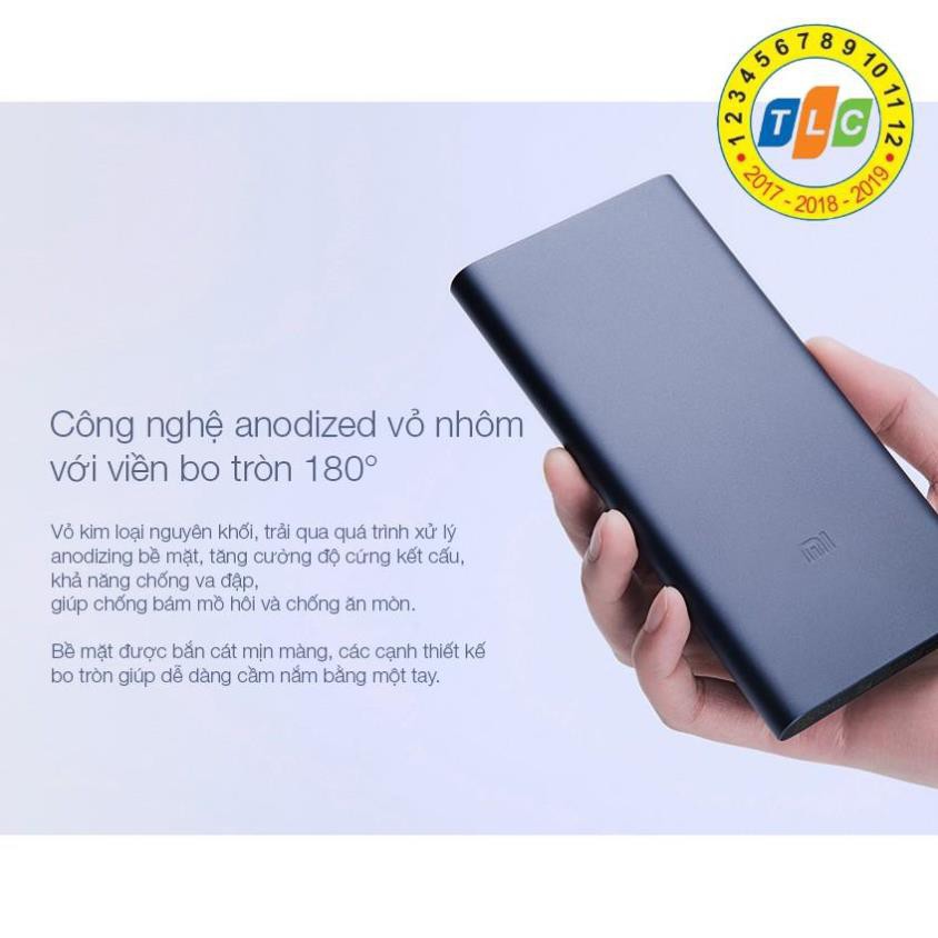 Pin Sạc Dự Phòng Xiaomi Gen 2S Version 2018 10000 mAh 2 Cổng USB Hỗ Trợ QC 3.0 - Hàng Chính Hãng