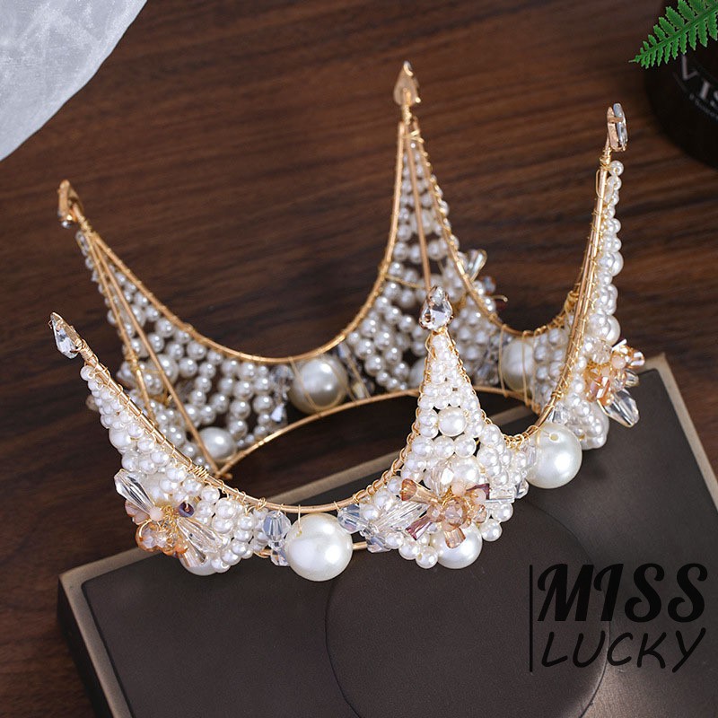 Set Vương Miện Và Khuyên Tai Thời Trang Sang Trọng Cho Nữ