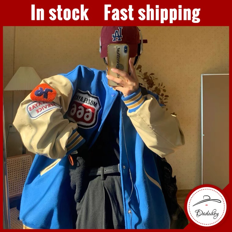 Áo Khoác Bóng Chày Dáng Rộng Thời Trang Cá Tính Cho Nữ