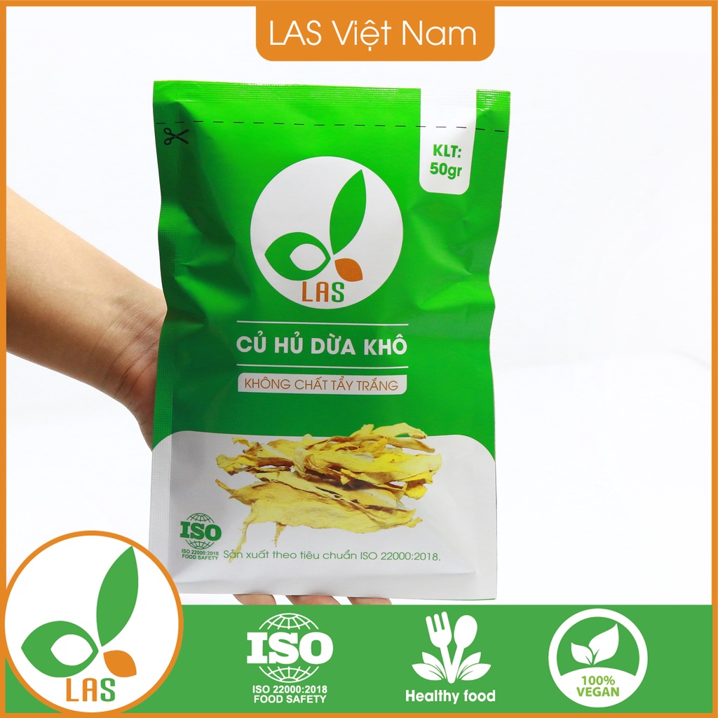Củ hủ dừa sấy khô sấy lạnh LAS - Gói 50gr LAS Việt Nam