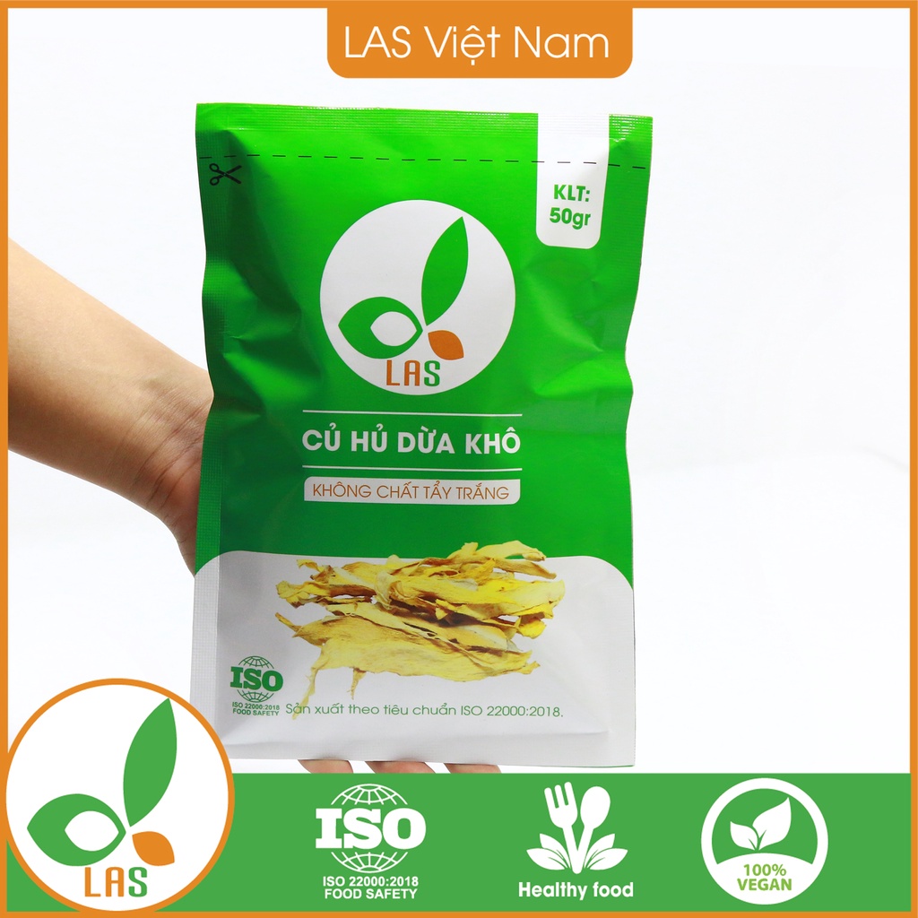Củ hủ dừa sấy khô sấy lạnh LAS - Gói 50gr | LAS Việt Nam
