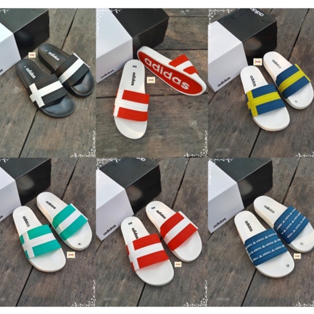 Dép Quai Ngang adidas ❤️FREESHIP+ Hộp❤️ Dép Quai Ngang Thể Thao Nam Nữ