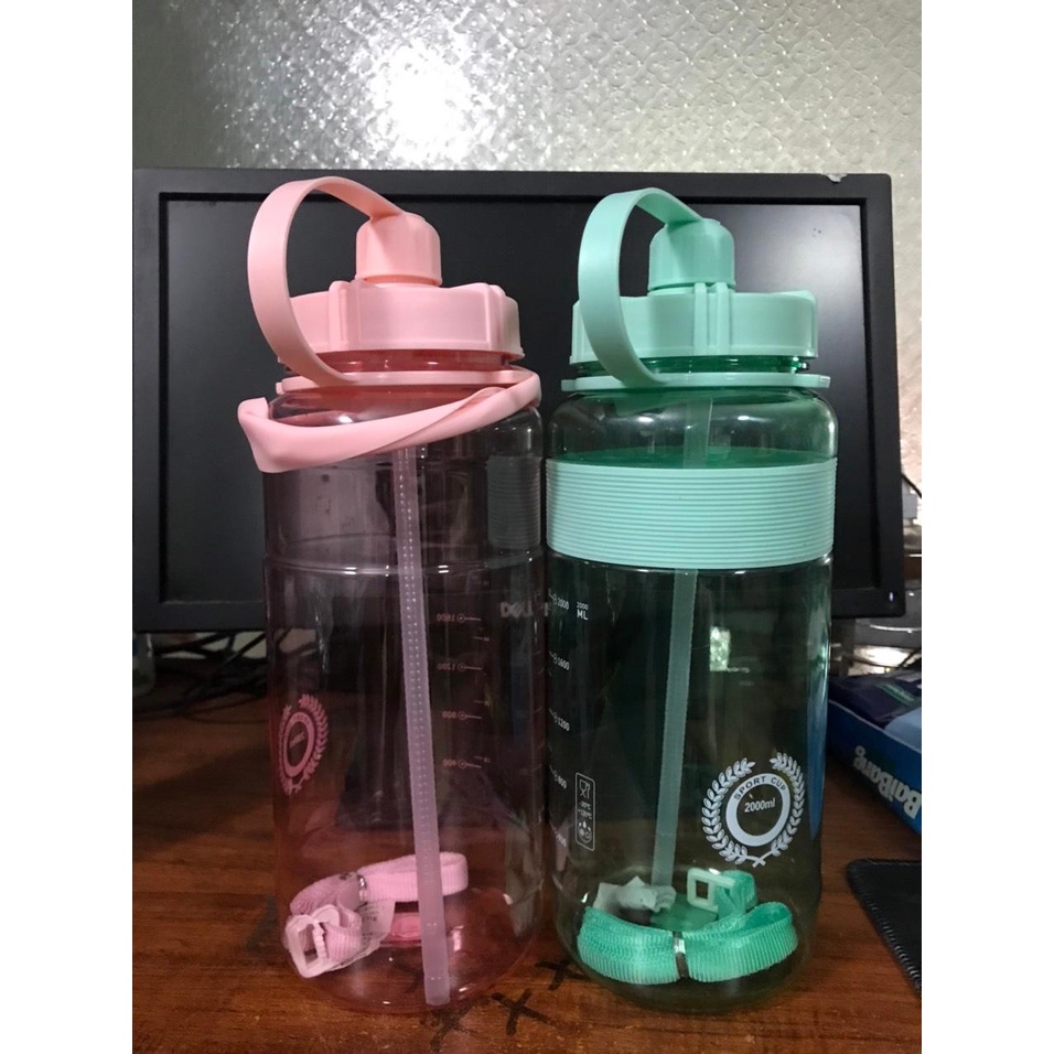[Ảnh thật] Bình nước chia vạch Sport Cup 2000ml nhiều màu - giaxuong247