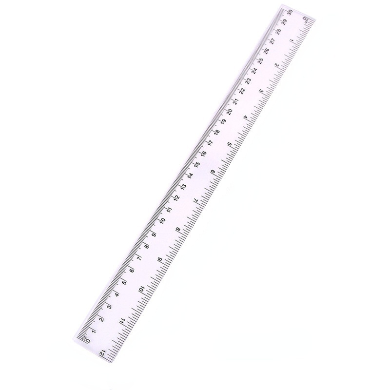 Thước Kẻ Thẳng 15cm 20cm 30cm Bằng Nhựa Trong Suốt Để Bàn Học Sinh / Văn Phòng / Trường Học
