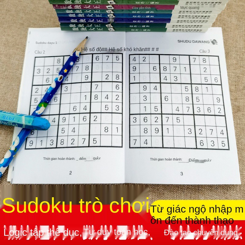 ◆◕♘> Giới thiệu về Sudoku Trẻ em lưới chín ô vuông, tư duy logic, tập trung, đồ chơi xếp hình rèn luyện cho học sin