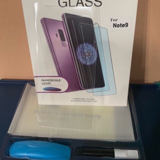 Dán kính cường lực Full keo UV Samsung Note 9 Full màn hình k che tai thỏ