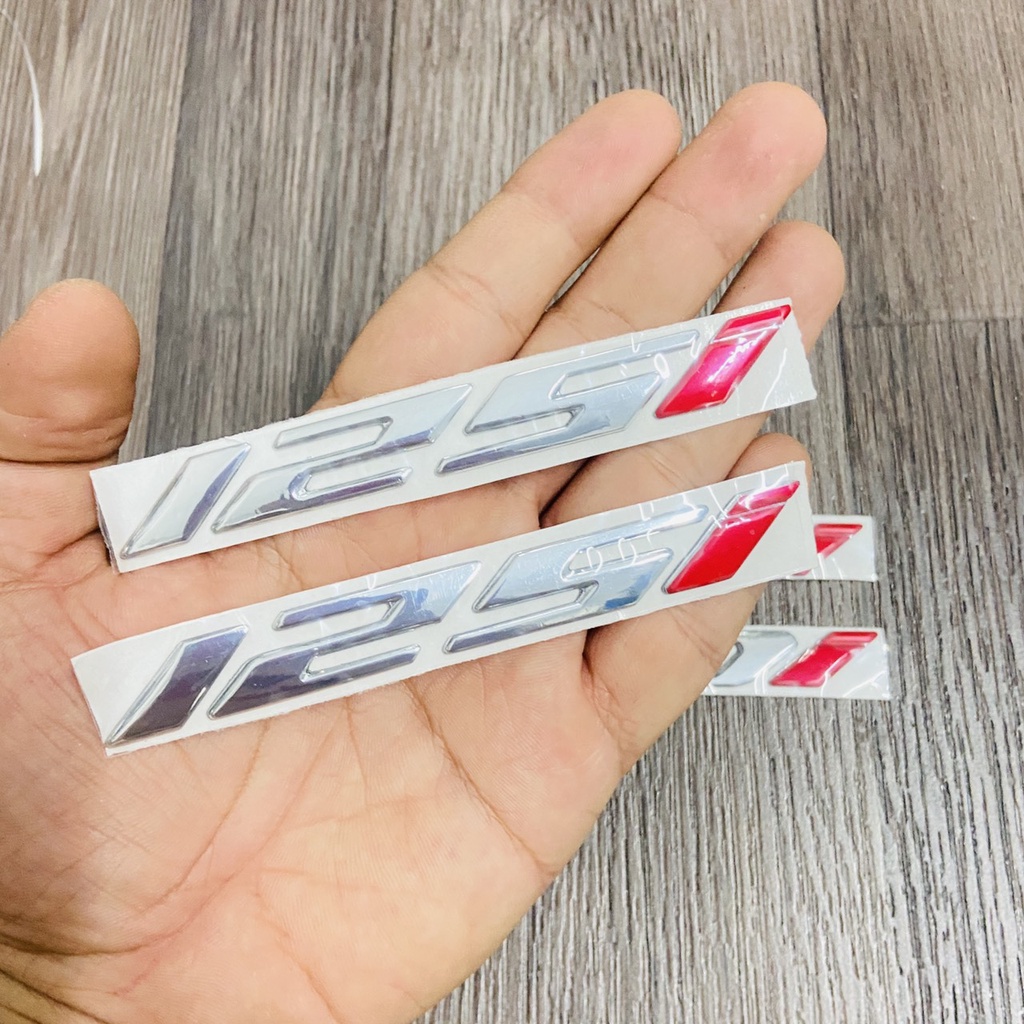 Bộ tem chữ WAVE kèm số 125i dán dàn áo xe WAVE 125i, FUTURE 125i, FU LED hàng linh kiện thay thế