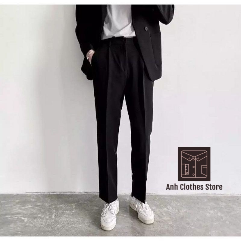 Quần baggy nam ống rộng phong cách Hàn ảnh thật màu đen - Anhclother Store | BigBuy360 - bigbuy360.vn