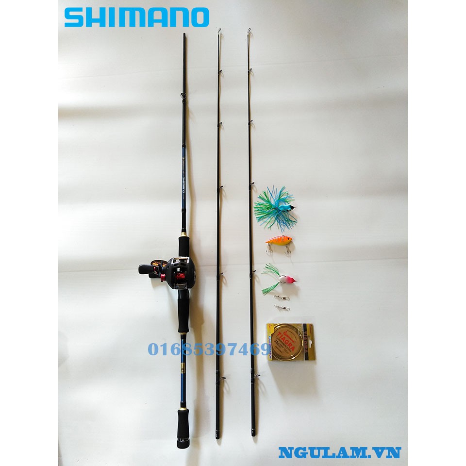 Bộ Cần Câu Lure Máy Ngang Shimano 1m8- 2m1- 2m4