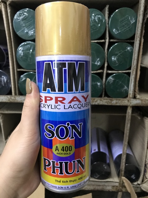 Sơn phun ATM màu vàng đồng A400