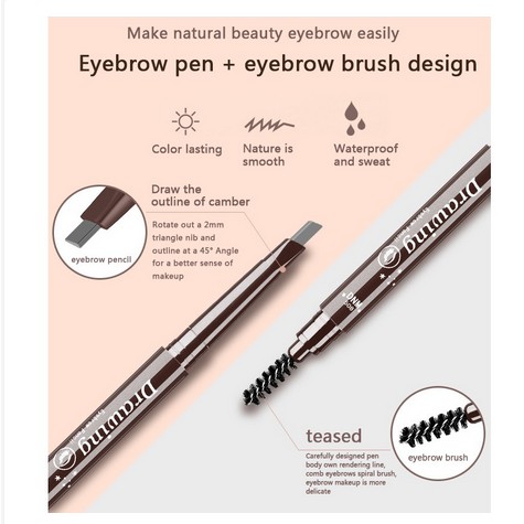 Chì kẻ mày DNM chống nước tự nhiên lâu trôi 7 màu tùy chọn