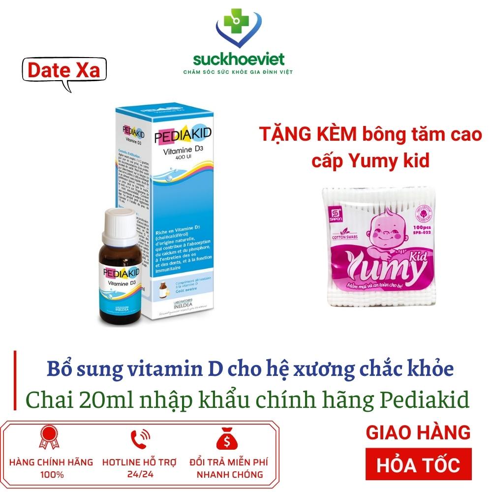 Pediakid Vitamin D3 Giải pháp cho trẻ còi xương hàng Pháp - Lọ 125ml