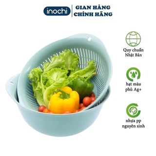 Bộ Thau Rổ Nhựa Yoko 35 cm Chính Hãng Inochi - Hàng KM Vinamilk - Màu Ngẫu Nhiên