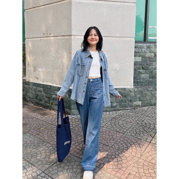 Sibling House - Quần jeans ống suông hai túi POCKET JEANS