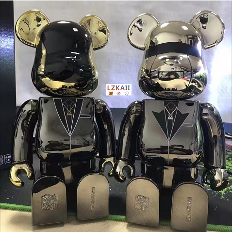 Mô Hình Nhân Vật Bearbrick × Daft Punk - Thomas Bangalter & Homem-Christo 400% 28cm
