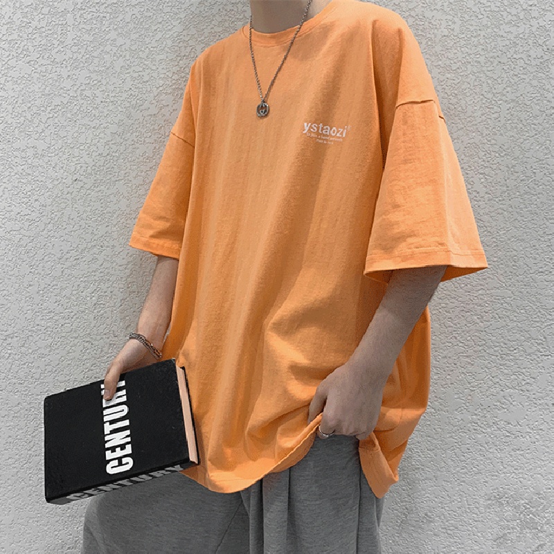 Áo Thun Dáng Rộng In Họa Tiết Hoạt Hình Phong Cách Hàn Quốc Thời Trang Mùa Hè Cho Nam / M-8XL